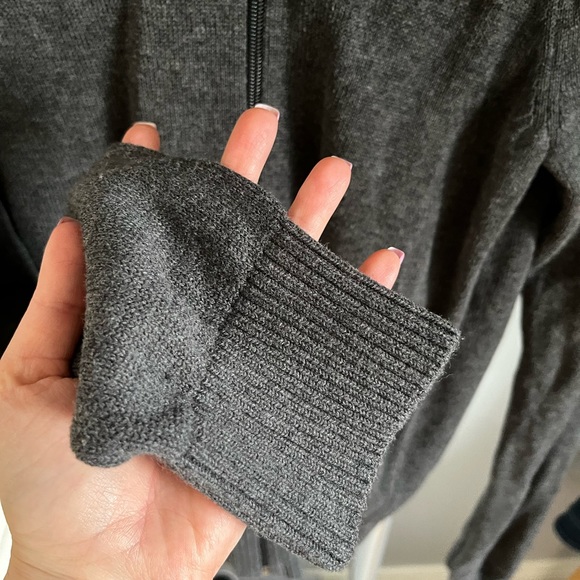 Black knit V-neck sweater- medium - Picture 2 of 6